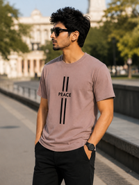 Peace Typography Pink Men's Classic Fit T-Shirt