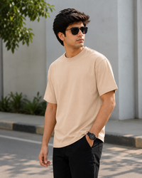 Peach Premium Solid Classic Fit T-Shirt