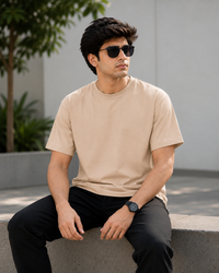 Peach Premium Solid Classic Fit T-Shirt