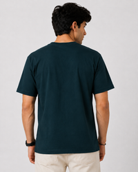 Petrol Blue Premium Solid Classic Fit T-Shirt
