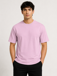 Soft Pink Premium Solid Classic Fit T-Shirt