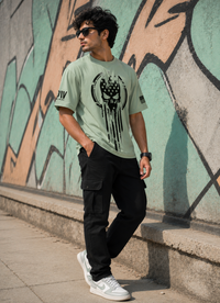 Skull Emblem Sage Men's Classic Fit T-Shirt