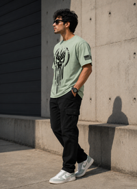 Skull Emblem Sage Men's Classic Fit T-Shirt