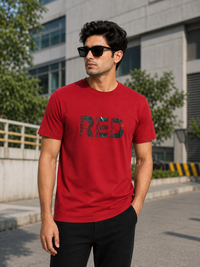 Minimal Graphic Red Men's Classic Fit T-Shirt