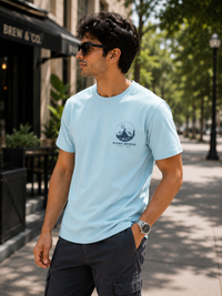 Rising Beyond Sky Blue Men's Classic Fit T-Shirt