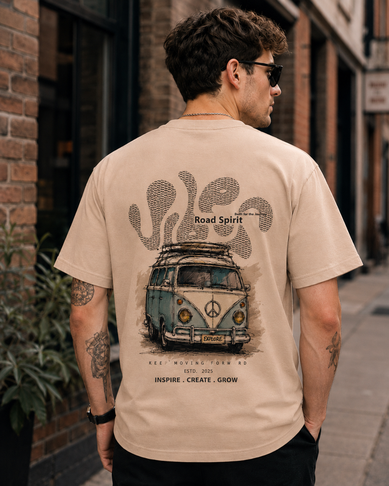 Vintage Road Trip Peach Men's Classic Fit T-Shirt