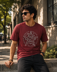 Tribal Rockstar Maroon Men's Classic Fit T-Shirt
