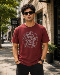 Tribal Rockstar Maroon Men's Classic Fit T-Shirt