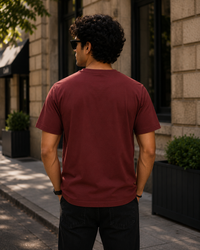 Tribal Rockstar Maroon Men's Classic Fit T-Shirt