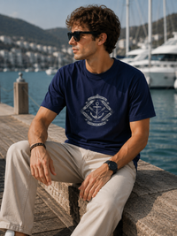 Royal Anchor Navy Blue Men's Classic Fit T-Shirt