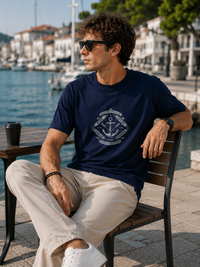 Royal Anchor Navy Blue Men's Classic Fit T-Shirt