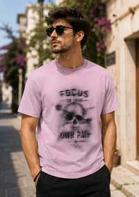 Focus Skull Pink Men's Classic Fit T-Shirt