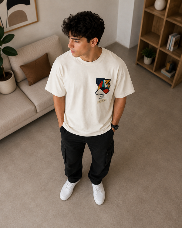 Abstract Patch Classic Graphic T-Shirt