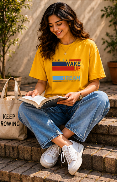 Women Wake Up And Dream Typography T-Shirt
