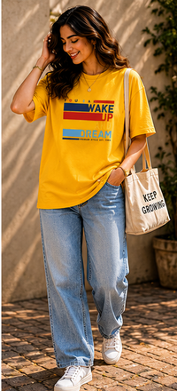 Women Wake Up And Dream Typography T-Shirt