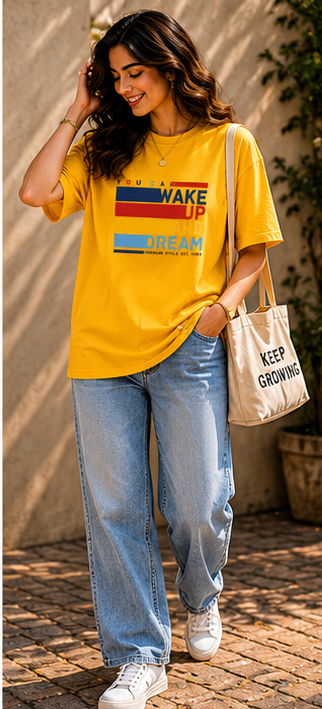 Women Wake Up And Dream Typography T-Shirt