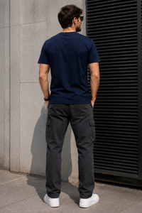 Motivational Quote Navy Blue Men's Classic Fit V-Neck T-Shirt