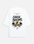 Chase Dream Oversized Fit T-Shirt in White - Rivento Fashion oversized t-shirt for men