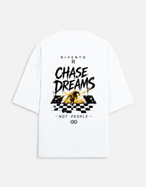 Chase Dream Oversized Fit T-Shirt in White - Rivento Fashion oversized t-shirt for men