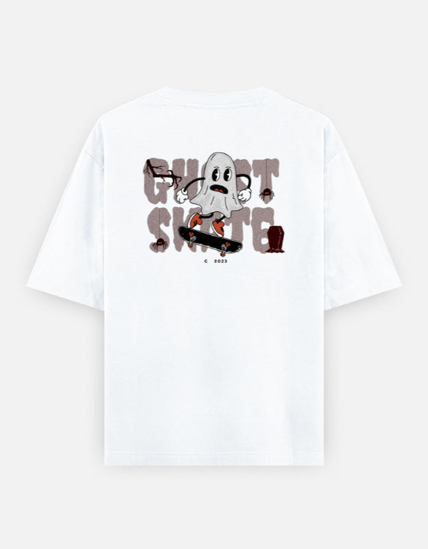 Ghost State Oversized T-Shirt in White - Rivento Fashion oversized t-shirt for men