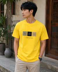 Minimal Square Yellow Men's Classic Fit T-Shirt