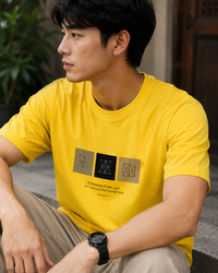 Minimal Square Yellow Men's Classic Fit T-Shirt