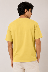 Yellow Premium Solid Classic Fit Tshirt