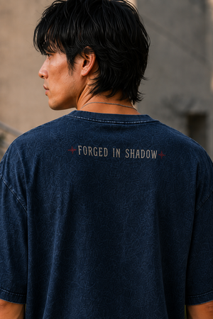 Rivento Mystic Dragon Graphic Oversized T-Shirt – Navy Blue