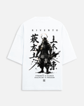Samurai Oversized Fit T-Shirt in White - Rivento Fashion oversized t-shirt for men