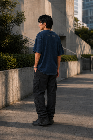 Rivento Mystic Dragon Graphic Oversized T-Shirt – Navy Blue