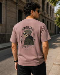 Limitless Back Print Mashroom Men's Classic Fit T-Shirt