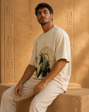Buy Anubis Egyptian God Graphic Oversized T-Shirt India