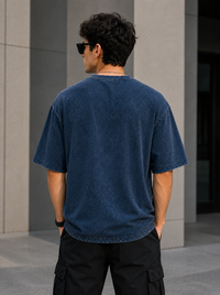 Cool Vibes Street Navy Blue Oversized T-Shirt