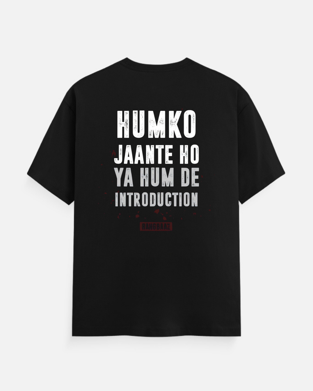 Intro Statement in Black - Rivento Fashion oversized t-shirt for men