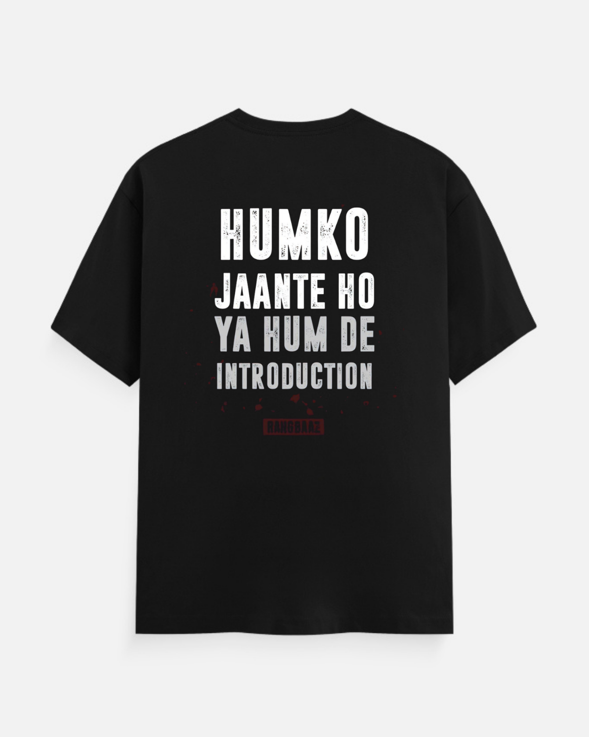 Intro Statement in Black - Rivento Fashion oversized t-shirt for men