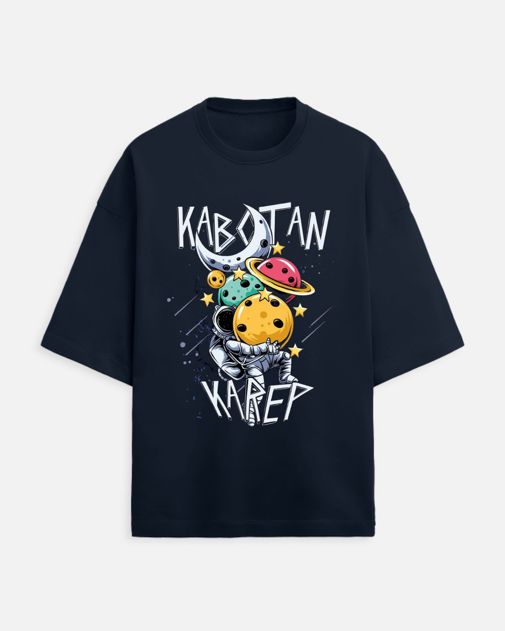 Karep Minimal Graphic Oversized T-Shirt in Black - Rivento Fashion oversized t-shirt for men