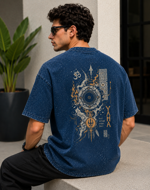 navy blue oversized tee