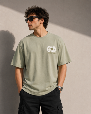 God Is Good Classic Sage Green Graphic T-Shirt